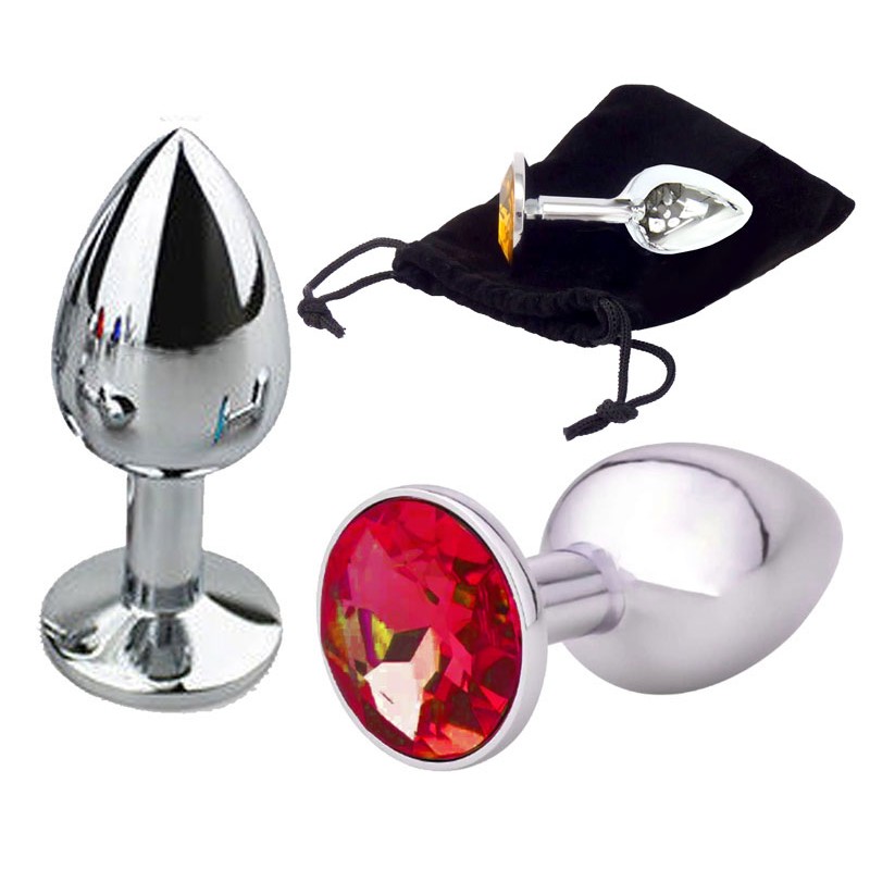 Adora Silver Jewel Princess Butt Plug - Ruby Red - Large